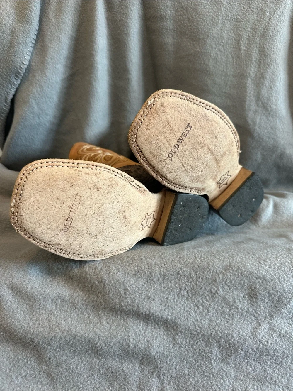 Old West Brown and Tan Kids' Western Boots